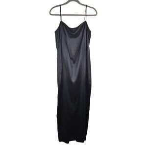 Tom and Linda Platt Deep Gray Slip Dress, Size 12